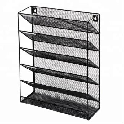 China Multifunctional Organizer Magazine Rack Holder Metal Mesh Literature Holder for sale