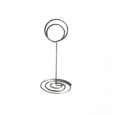 China Silver Color Place Card Holder Stands Metal Wire Wholesale Card Holder for sale