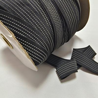 China Viable spot wholesale supply of 2/2.5/3/4cm round silicone elastic band drop off pattern elastic anti-slip belt anti-slip for sale