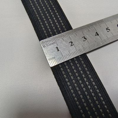 China Viable manufacturers spot 2-2.5cm black elastic non-slip elastic waistband anti-slip rubber band for sale