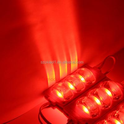 China AlGaInP 2021 red wheel truck warning lights, 12v 3 LED 3W width lamp 24v on car decoration fender, 7338 lens 3 led module for sale