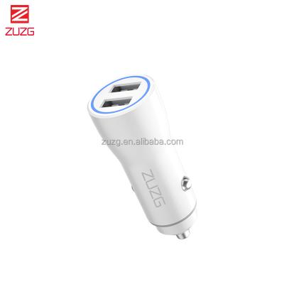 China Mobile Phone/Tablet/MP3/MP4/other USB Device ABS Dual USB Output Car Charger USB Car Phone Holder Smart Charger for sale