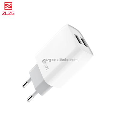 China ZUZG 2.1a Two Ports High Speed ​​Usb Charger + Usb Cable Supports Mobile Phones And Tablets Fast Charger for sale