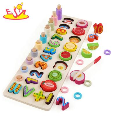 China For Kids Learning 2020 Top Sale 3-in-1 Educational Wooden Board Matching Toy For Children W12D217 for sale