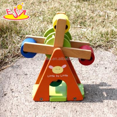 China for children drawing new fashion windmill toy most popular wooden windmill wooden toy W12D044 wholesale for sale