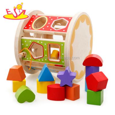 China for Kids Drawing Wooden Shape Sorter Wholesale Baby Toys Multifunctional Kids Wooden Shape Sorter Toys W12D066 for sale