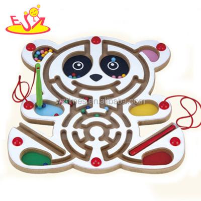 China For Best Wholesale Best Wooden Kids Toy Labyrinth Ball Kids Action Ability Baby Magnetic Wooden Training Maze Ball Toy W11H008 for sale