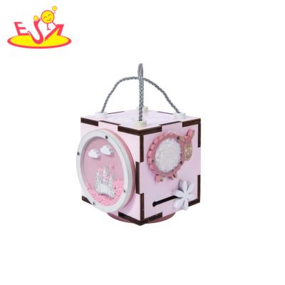 China For kids playing los handmade Montessori juguetes de Para ninos baby kids wooden activity cube for wholesale W12D382 for sale