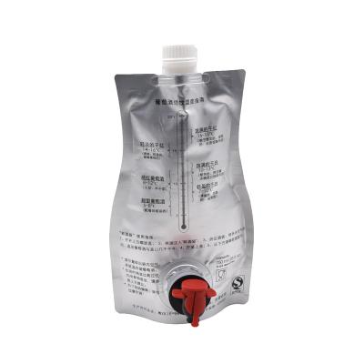 China Custom Food Printing Bag-In-Box A Milk Wine 3L 10L Juice Empty Fruit Juice Bib Bag In Box for sale