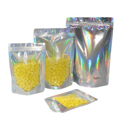 China Stand Up Hologram Custom Printed Hologram Zipper Bag /printed Mylar Ziplock Bag for sale