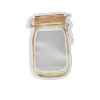 China OEM.Against Air Custom Printed Zip Lock Plastic Bag Stand Up Mason Jar Plastic Bag for sale