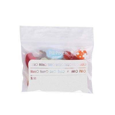 China Custom Logo Disposable Ldpe Tablet Medicine Storage Pills Disposable Ziplock Drug Storage Bags Packing Pouch for sale