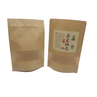 China 250G 500G Recyclable Hot-selling Printable Custom Kraft Paper With Transparent Window Bag for sale