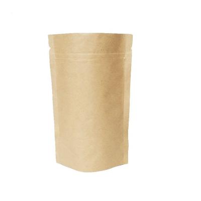 China Hot Recycled Food Paper Materials Bag Zipper Resealable Straight Bag Recycled Packaging Bag for sale