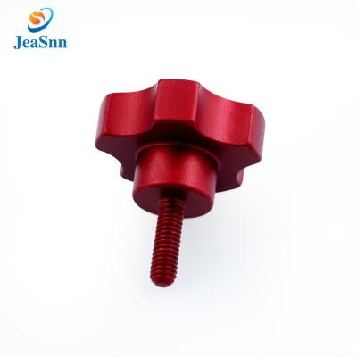 China Aluminum Pan Red Starhead Thumb Screws For Projector for sale