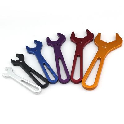 China Aluminum An Aluminum Spanner AN3-AN20 Fine Aluminum Spanner Tool Wrench Double Fit Multi Color Anodize Spanner for sale