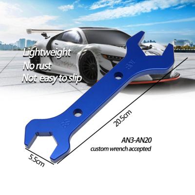 China China Aluminum Manufacturer 6 Piece One Wrench Fitting Aluminum Open End Wrench Set Double End Anodized Aluminum Wrench for sale