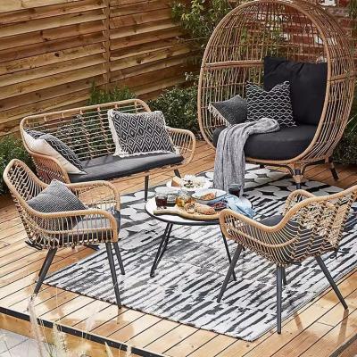 China Outdoor Furniture Sofa Sets Artie Modern PE Woven Garden Wicker Patio Sets High Quality Leisure Rattan Sofa Luxury Simplicity for sale