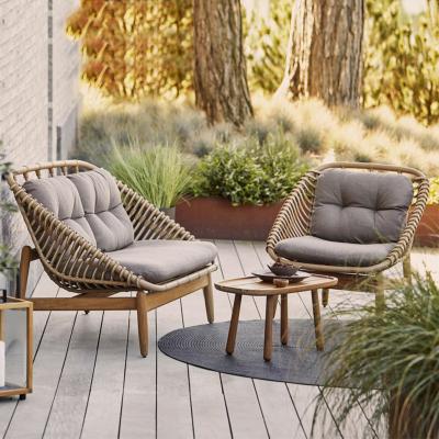 China Outdoor Patio Sofa Rattan Wicker Furniture Outdoor Garden Sofa Set Scandinavian Modern Style Rattan Sofa Combination for sale