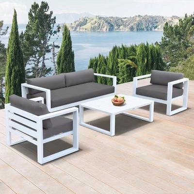 China Euclidean Patio Furniture Set Sofa Couch Deep Seat All-Weather Heavy Duty Aluminum Outdoor Conversation Set for sale