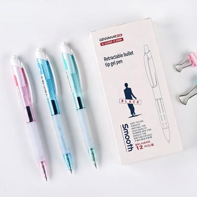 China Full size retractable rubber grip gel pen 0.5mm gel pen G-12560 rubber ink pen with custom logo for sale