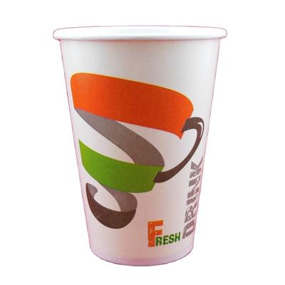 China Disposable Cold Drink Juice Cups Double Paper Cup PE Disposable Paper Cup for sale