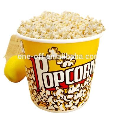 China Disposable Movie Popcorn Paper Cup Bucket Kangle Paper Cup Container Embossing for sale