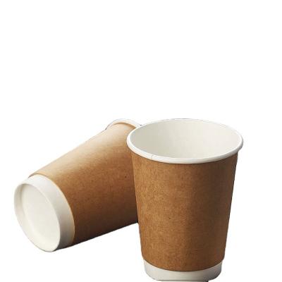 China 16 oz 12oz Disposable Custom Biodegradable PLA Coated Disposable Paper Coffee Cup For Hot Drink for sale