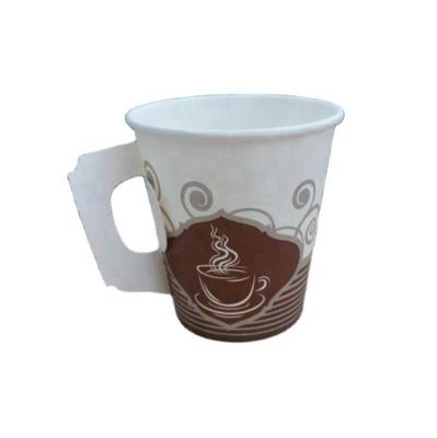 China Wholesale Disposable 7 Ounce Coffee Paper Cup With Handle Disposable Paper Cup for sale