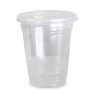 China Plastic Cold Water Milk Coffee Clear Smoothie Cups And Cold Disposable Recyclable Milkshake Flat Lids Drink Cups With Lid for sale