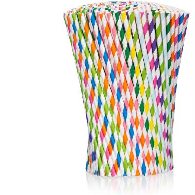 China Custom Eco Friendly Biodegradable Paper Straws Packing Juice Soda Birthday Parties Bridal Plastic Free Pours Cake Pop Stick for sale