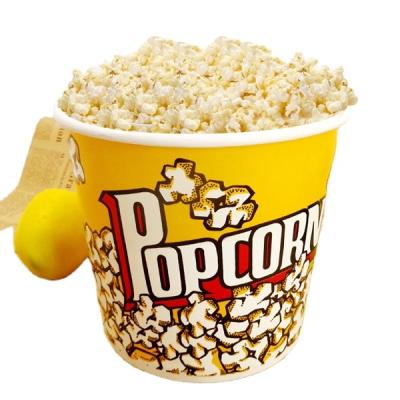 China Factory Custom Wholesale Disposable Printed Eco Friendly Cardboard Paper Disposable Popcorn Cups Chicken Candy Tub for sale