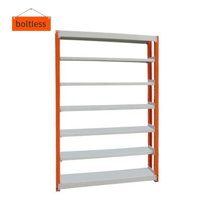 China Industrial Warehouse Storage 7 Tier Boltless Metallic Shelf Weight Capacity 50-350kg for sale