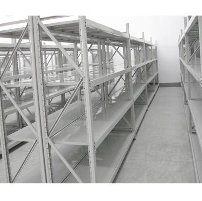 China 800-3000mm Width Warehouse Storage Solutions with Space-Saving 4 Layer Steel Shelving for sale