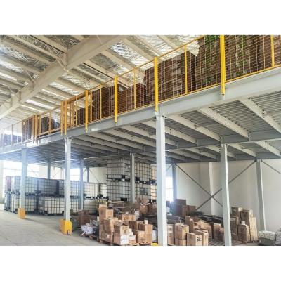 China Corrosion Protection Steel Mezzanine Floors Platform with Customized Size and Load for sale