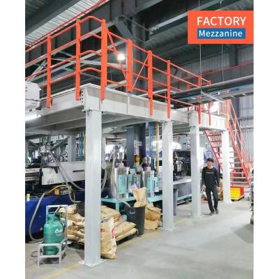 China Warehouse Storage Rack Mezzanine Floor Kits with Stairs Customized Depth Steel Solution for sale