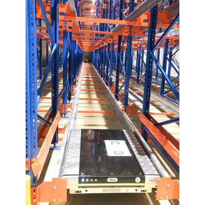 China Corrosiebescherming Automatische opslag magazijn Shuttle Rack voor palletopslag met een hoge dichtheid Te koop