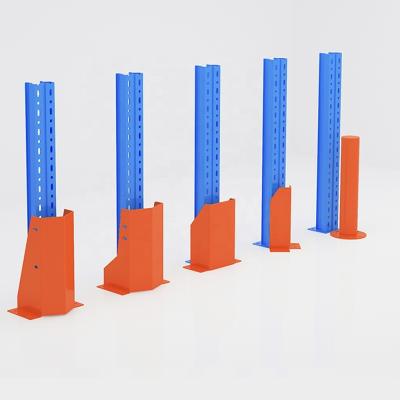 China Corrosion Protection Steel Upright Protector for Warehouse Storage Rack Width 76*2.0mm for sale