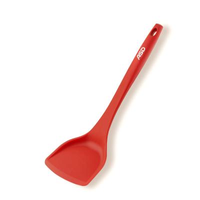 China New Amazon Viable Hot Selling Silicone Rubber Red Baking Silicone Cooking Kitchen Accessories Turner Spatula for sale