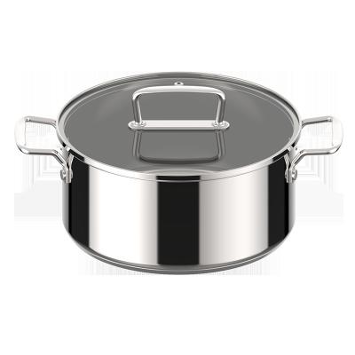 China Sustainable Kitchen Wholesale Cookware Aluminum Nonstick Soup Cooking Casserole Pot With Lid for sale