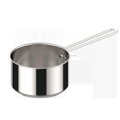 China Europe Small Milk Pot Kitchenware Cookware Stainless Steel Milk Soup Pots Non Stick Sauce Pan With Glass Lid Pot for sale