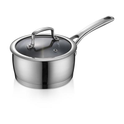 China Europe ASD Cooking Take Care 3-Layer Stew Pan Kitchen Multifunctional Sauce Pan Non-stick Stainless Steel Milk Pan for sale