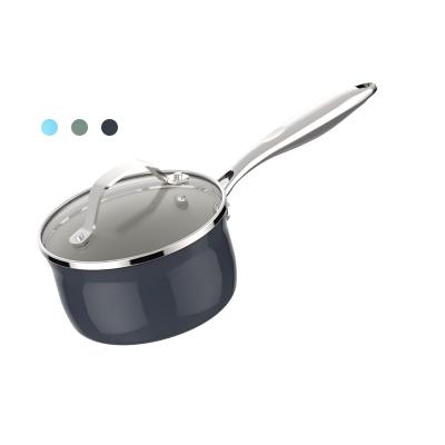 China Europe ASD Cookware Makers High Quality Aluminum Sauce Pans 24cm With Lid for sale