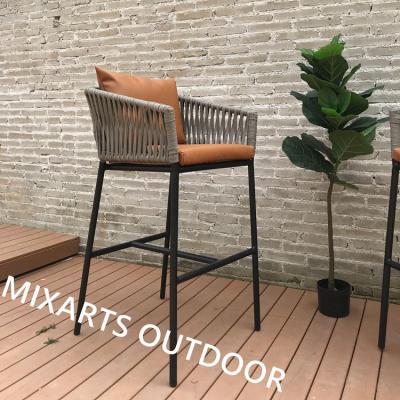 China Patio\garden\outdoor restaurant\foshan bar chair high quality new design rope barstool patio furniture for sale