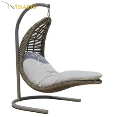 China Contemporary Stable Outdoor Garden Pendant Chaise Lounger Chair with Metal Stand for sale