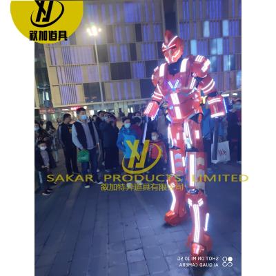 China Sets stilt walker LED lights costumes, LED Dancer Costume LED robot costume kryoman robot LED clothing for sale