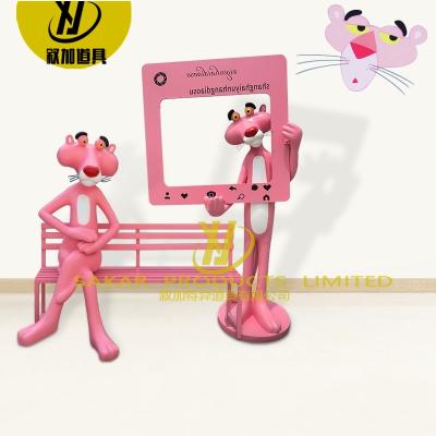 China China custom resin crafts garden decorative fiberglass pink panther statue for sale for sale