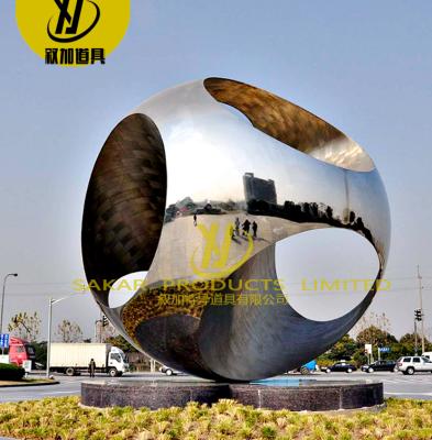 China China DA Giardino Abstract Sculpture Custom Design in Ferro Mirror Polished Stainless Steel Sculpture for sale