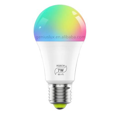 China 7W RGB DIY Smart GeniusLux LED Light Bulbs wifi 3D Home Decor LED Colorful Magic Light Bulb Residential for sale