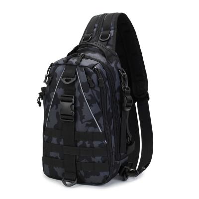 China Outdoor Camouflage Backpack Single and Double Shoulder Bag Outdoor Camouflage Waterproof Multifunctional Tactical Trunk Bag for sale